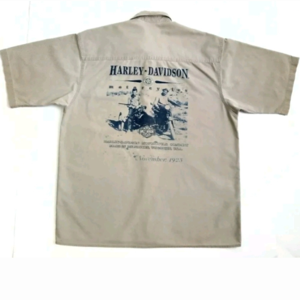 Harley Davidson Button Front Short Sleeve Shirt